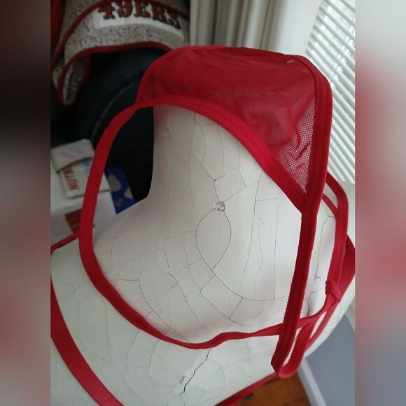 NWOT Red Lingerie Crotch Less Teddy w/G String Undies Size S - Picture 4 of 7